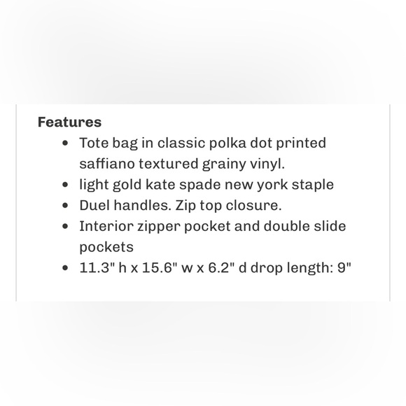 Kate Spade New York Grant Street Jules Polka Dot Tote Bag - Picture 3 of 13